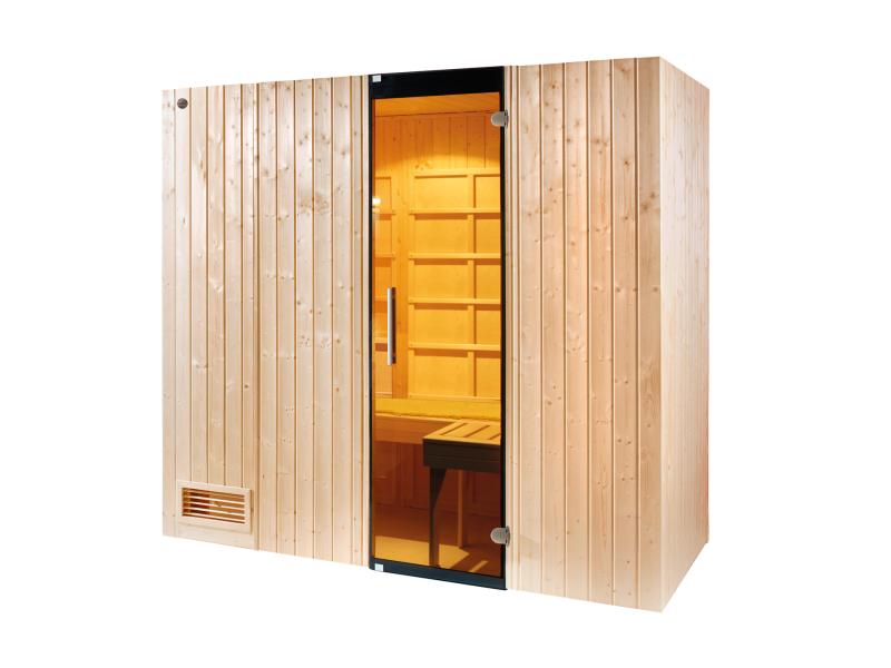 Weka Infrarot-Sauna-Kombikabine Uppsala mit Flächenstrahlern und Sauna-Bioofen 3,6 kW