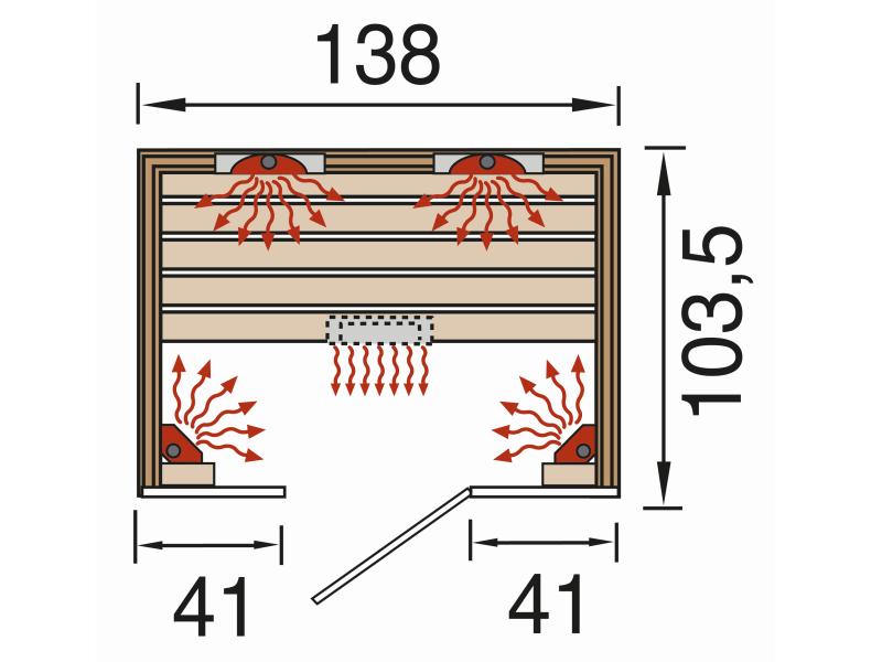 Weka Infrarotkabine Hamina 2 mit Glasfront