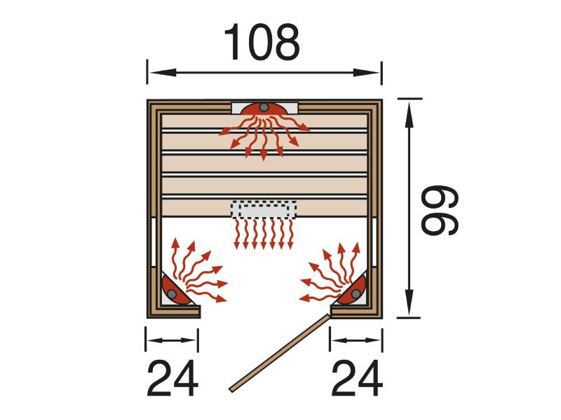 Weka Infrarotkabine Mila 1 mit Keramikstrahlern