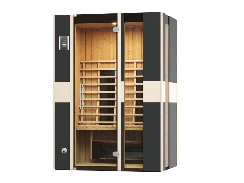 Weka Infrarotkabine Mila 2, anthrazit, mit Keramikstrahler, inkl. Saunahandtuch, Peelingsalz und Hon