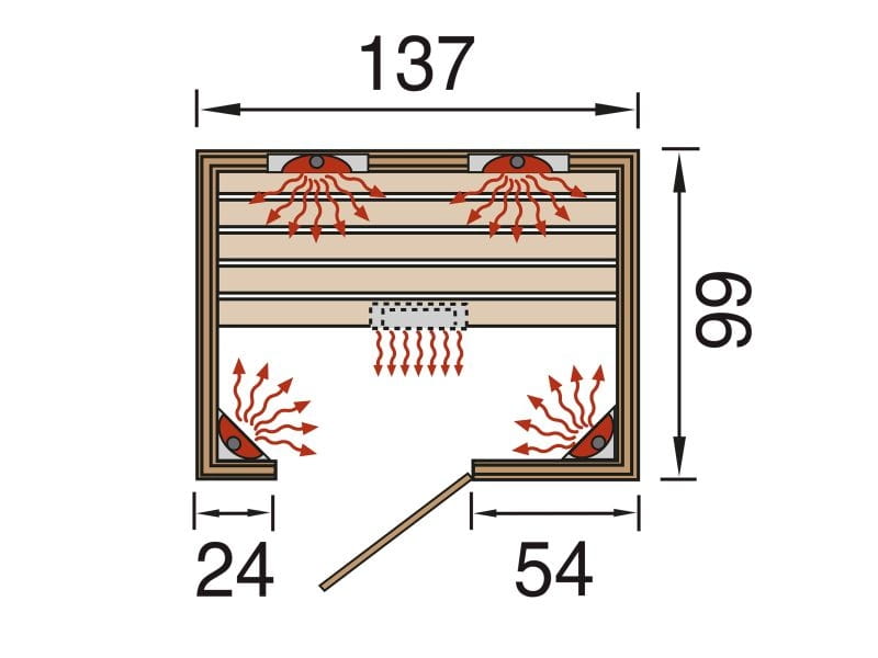 Weka Infrarotkabine Tanilla 2 mit Keramikstrahlern