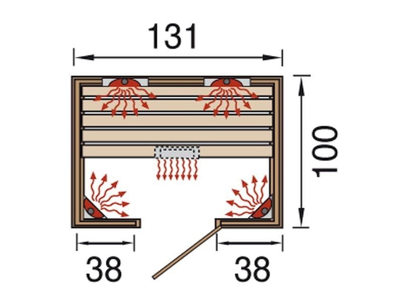 Weka Infrarotkabine Vaala 2 mit Keramikstrahlern