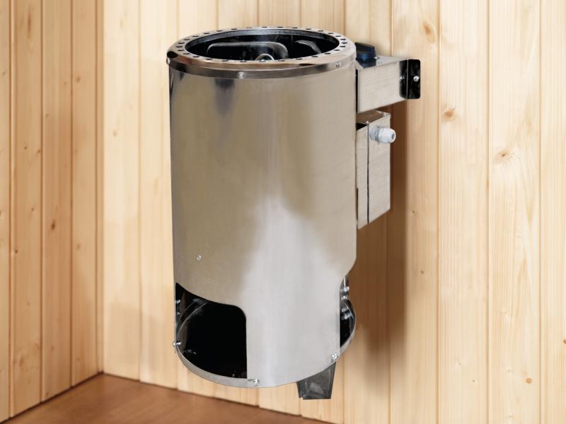 Weka Massivholz-Elementsauna Laukkala 1 GT, inkl. 3,6 kW Ofen Kompakt integr. Steuerung, mit Sauna-