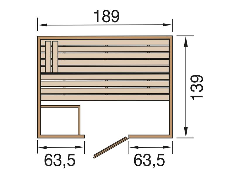 Weka Massivholzsauna 38 mm Valida 2 GT