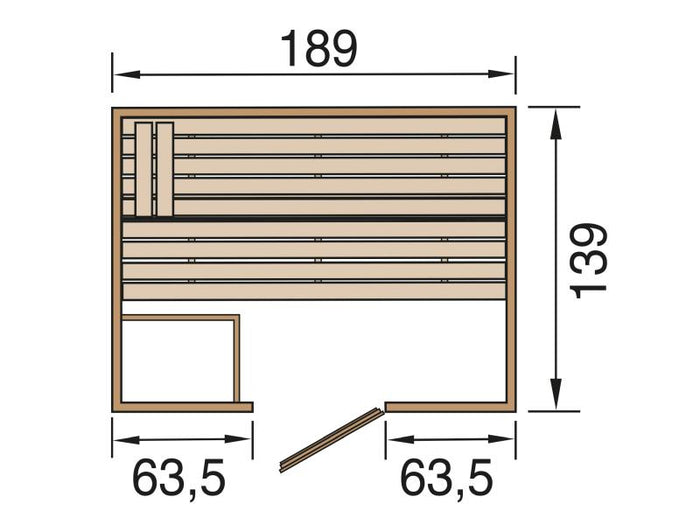 Weka Massivholzsauna 38 mm Valida 2 GT