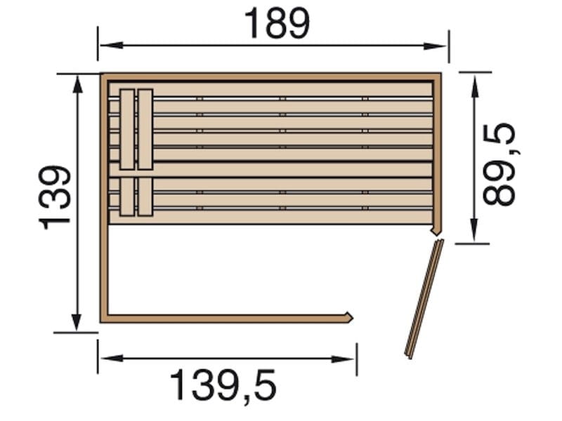 Weka Massivholzsauna 38 mm Valida Eck 1 GTF