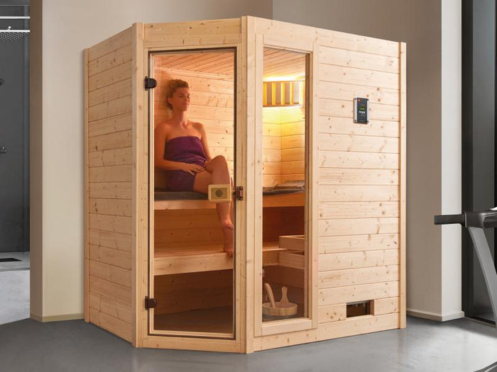 Weka Massivholzsauna 38 mm VALIDA Eck 1 GTF