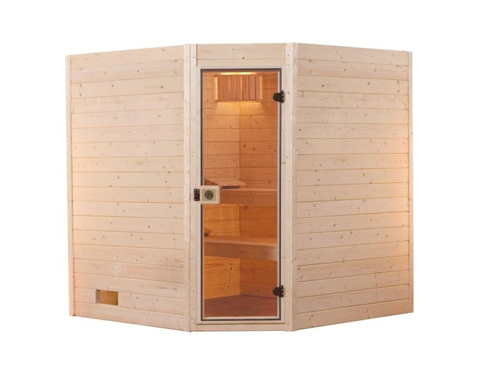Weka Massivholzsauna 38 mm Valida Eck 1.8 GT