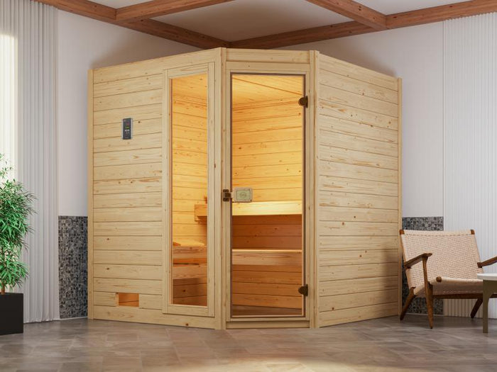 Weka Massivholzsauna 38 mm Valida Eck 2 GTF