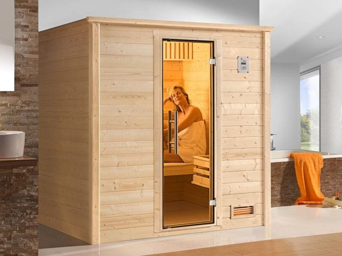 Weka Massivholzsauna Bergen 1 GT ohne Ofen und Steuerung