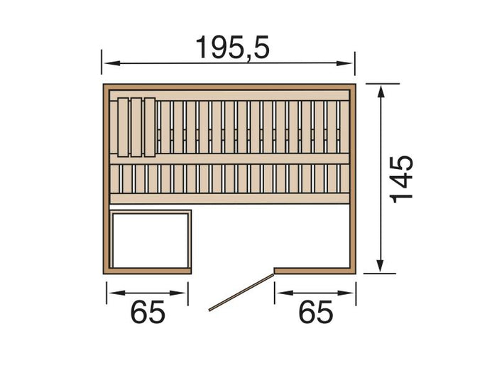 Weka Massivholzsauna Bergen 1 GT ohne Ofen und Steuerung