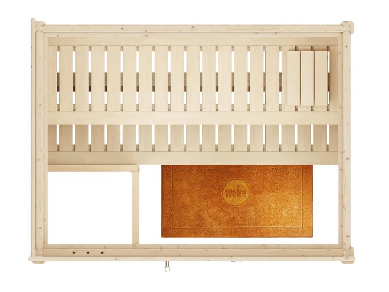 Weka Massivholzsauna Bergen 1 GT, inkl. 5,4 Ofen Kompakt integr. Steuerung