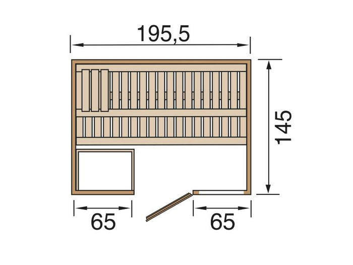 Weka Massivholzsauna Bergen 1 HT, inkl. 5,4 Ofen Kompakt integr. Steuerung