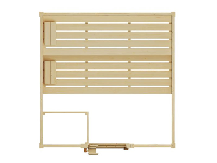 Weka Massivholzsauna Valida 3 GT, inkl. 7,5 kW Ofen digitale Steuerng (OS), Ganzglastür