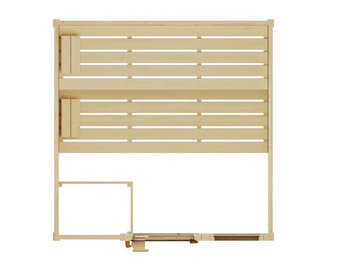 Weka Massivholzsauna Valida 3 GTF, inkl. 5,4 kW Ofen Kompakt integr. Steuerng, Ganzglastür und Fenst