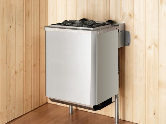 Weka Massivholzsauna Valida 3 GTF, inkl. 7,5 kW Bioofen digitale Steuerng (BioS), Ganzglastür und Fe