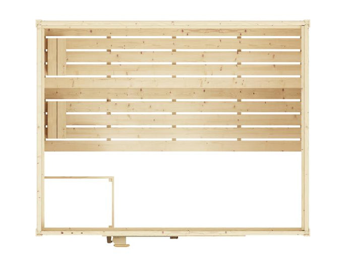 Weka Massivholzsauna Valida 4 GT, inkl. 7,5 kW Bioofen digitale Steuerng (BioS), Ganzglastür