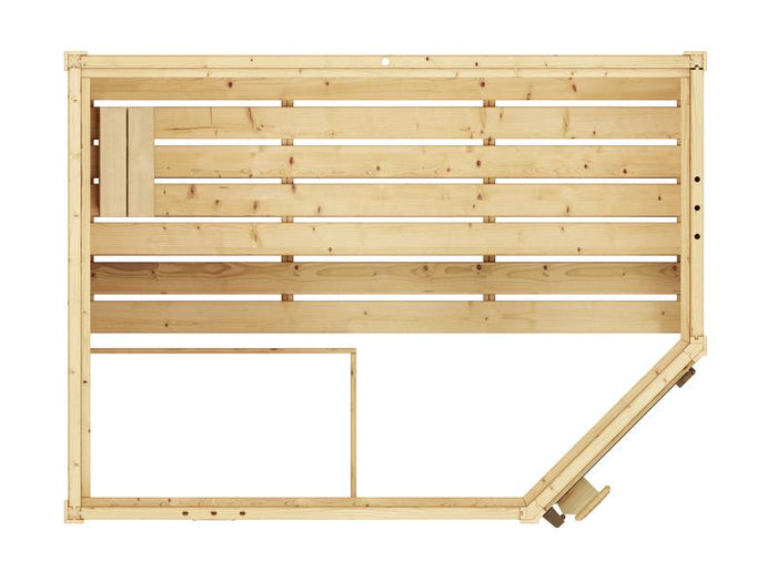 Weka Massivholzsauna Valida Eck 1 GT, inkl. 5,4 kW Ofen Kompakt integr. Steuerung