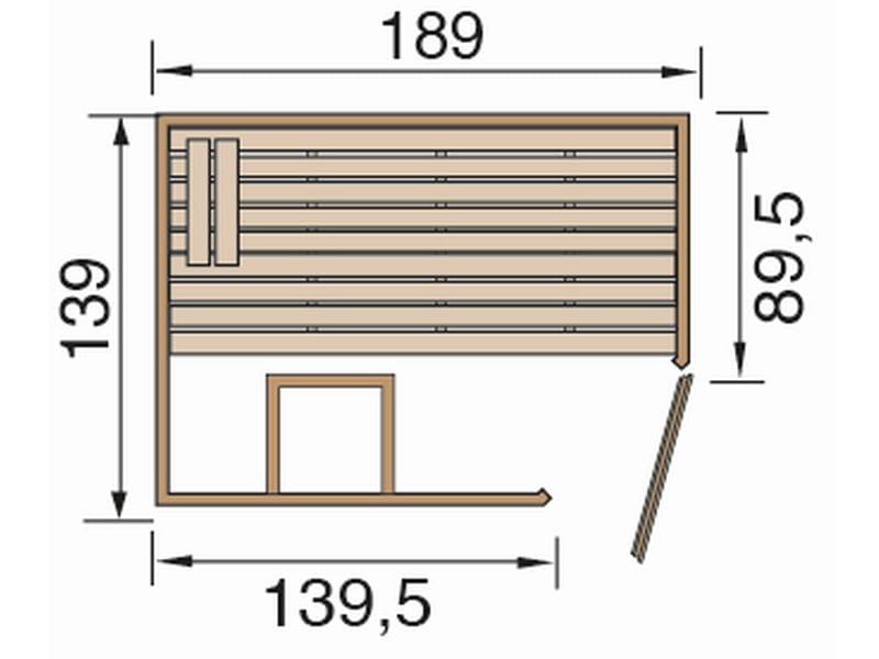 Weka Massivholzsauna Valida Eck 1 GT