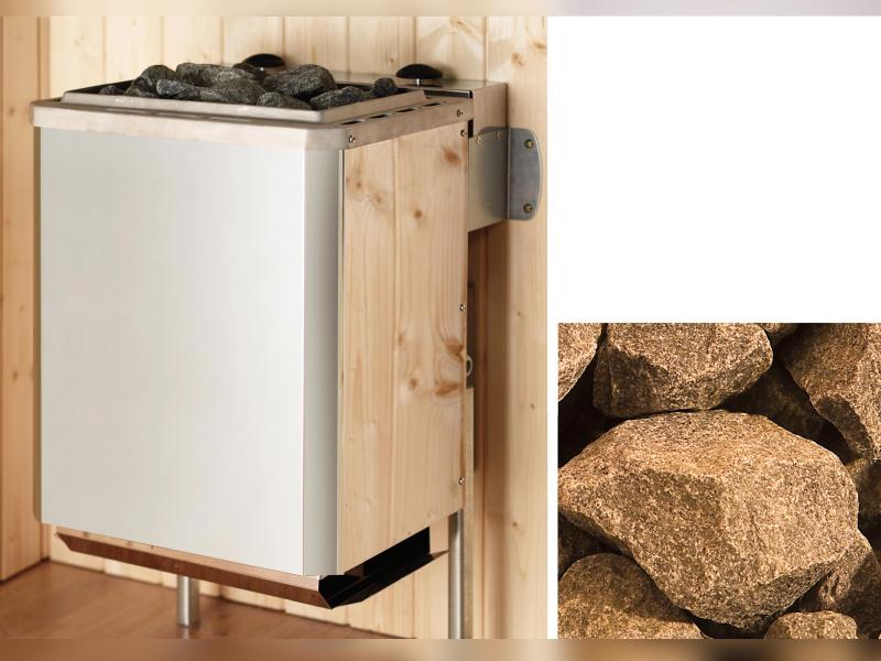 Weka Massivholzsauna Valida Eck 1 GTF Sparset 1 inkl. 4,5 kW Kompakt-Ofenset, Sauna-Leuchtenset, Zub