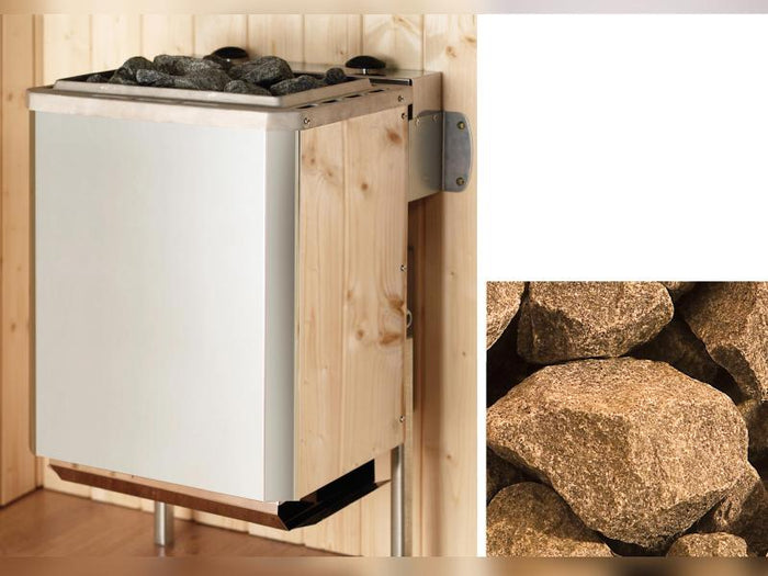 Weka Massivholzsauna Valida Eck 1 GTF Sparset 1 inkl. 4,5 kW Kompakt-Ofenset, Sauna-Leuchtenset, Zub