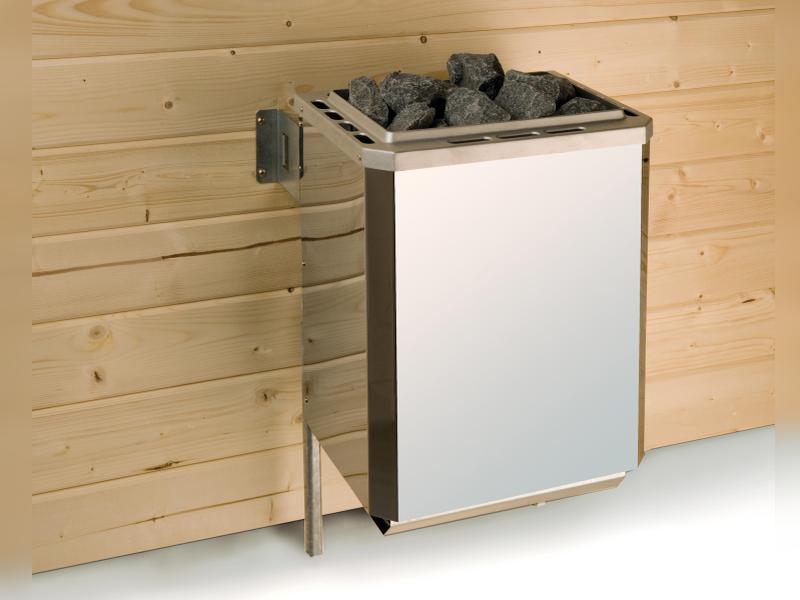 Weka Massivholzsauna Valida Eck 1,8 GT, inkl. 7,5 kW Ofen mit digitaler Steuerung