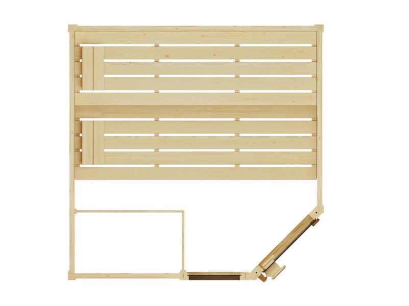 Weka Massivholzsauna Valida Eck 1,8 GTF, inkl. 4,5 kW Ofen mit digitaler Steuerung, mit Ganzglastür