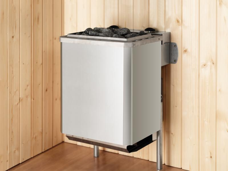 Weka Massivholzsauna Valida Eck 2 GTF, inkl. 9 kW Ofen Kompakt integr. Steuerung, Ganzglastür und Fe