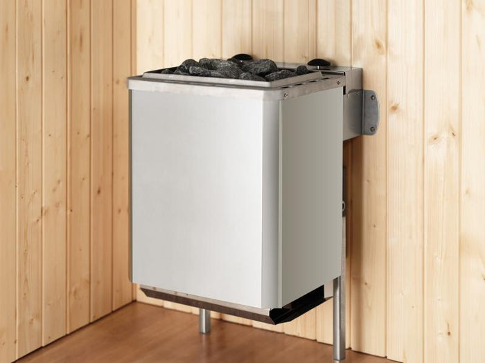 Weka Massivholzsauna Valida Eck 2 GTF, inkl. 9 kW Ofen Kompakt integr. Steuerung, Ganzglastür und Fe