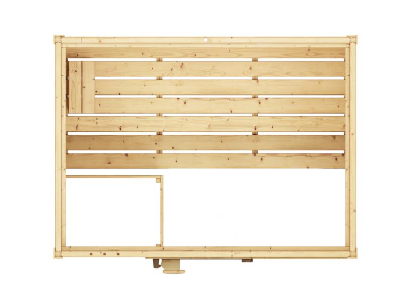 Weka Massivholzsauna Valida Gr. 2 GT, inkl. 7,5 kW Bioofen mit digitaler Steuerung (BioS), Ganzglast