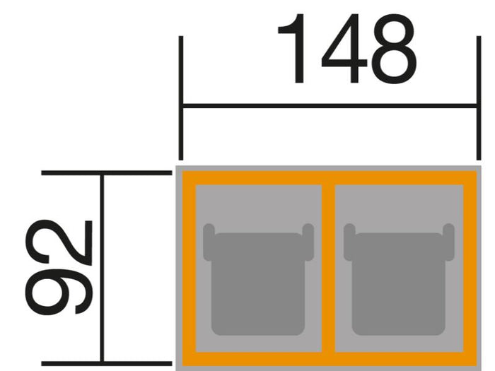Weka Mülltonnenbox für 2 Tonnen in anthrazit
