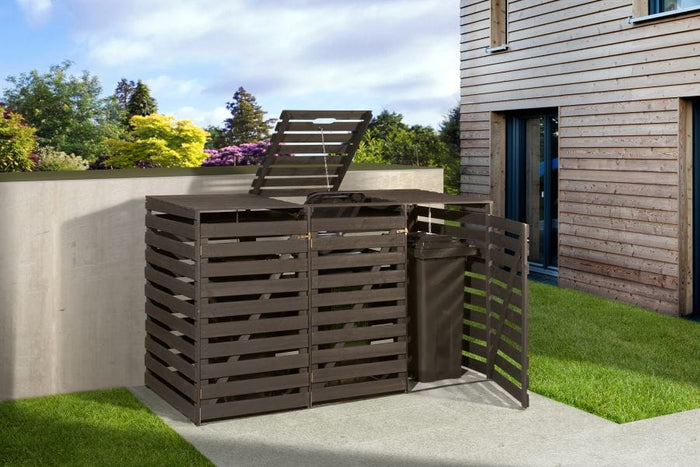 Weka Mülltonnenbox für 3 Tonnen in anthrazit