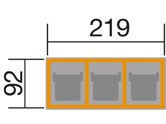 Weka Mülltonnenbox für 3 Tonnen in anthrazit