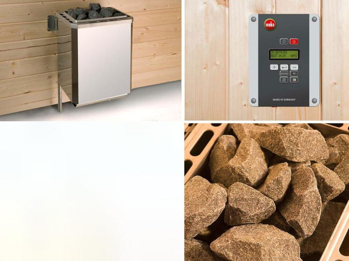Weka Ofenset 3 - 7,5 kW Ofen, ext. Steuerung, Kabel, Steinen