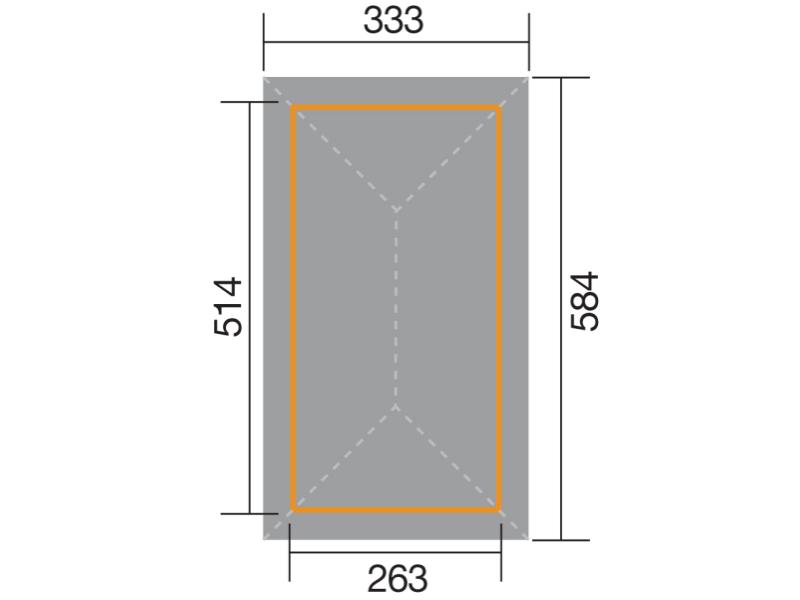 Weka Pavillon Gartenoase 651 B Größe 1