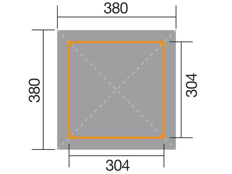 Weka Pavillon Gartenoase 651 Gr. 3 Massivholz