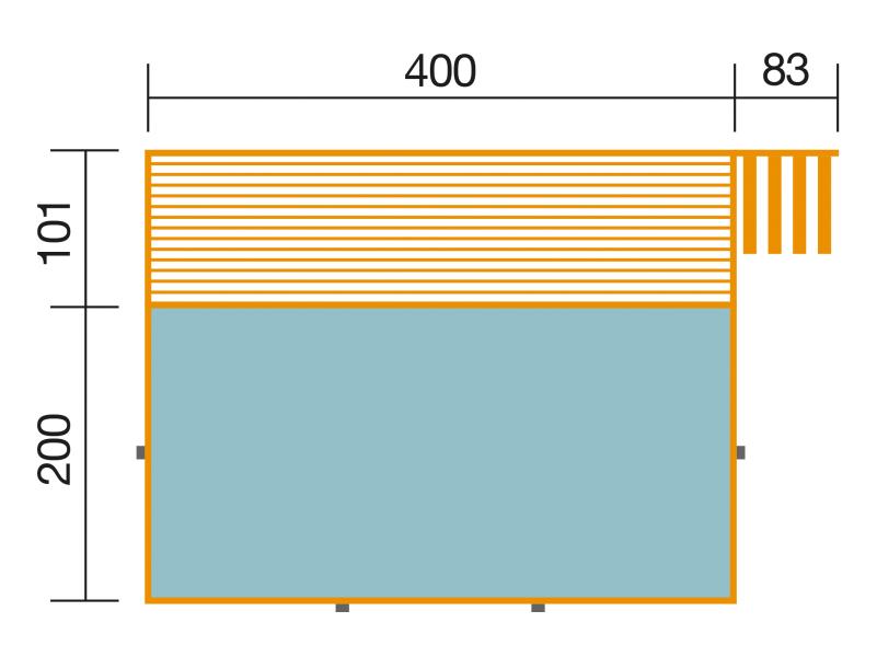 Weka Pool 595 Gr. 1 Folie blau/mosaic inkl. Sandfilteranlage und Technikraum