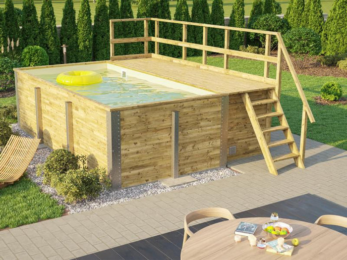 Weka Pool 595 Gr. 1 Folie sand  inkl. Sandfilteranlage und Technikraum