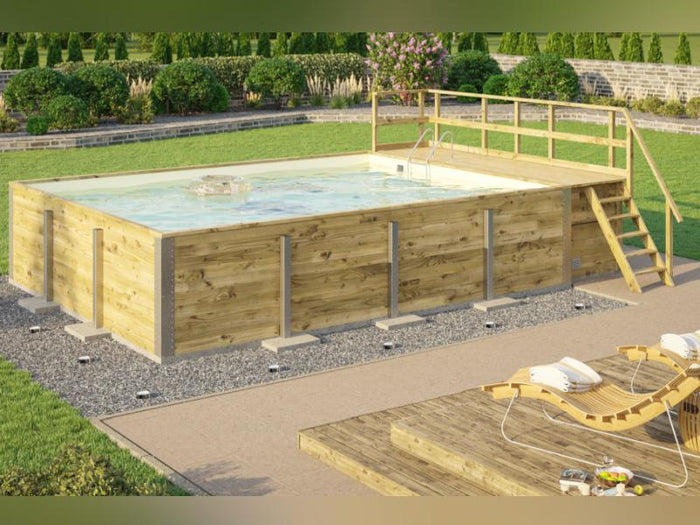 Weka Pool 595 Gr. 2 Folie sand  inkl. Sandfilteranlage und Technikraum