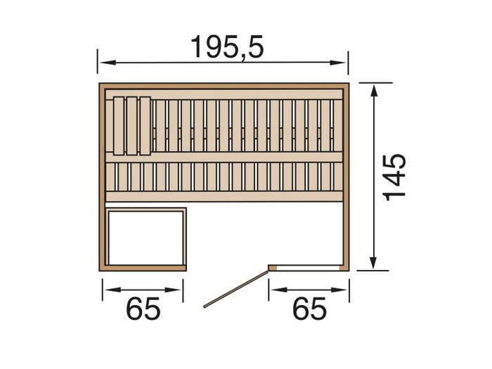 Weka Premium-Massivholzsauna 45 mm Bergen 1 GTF