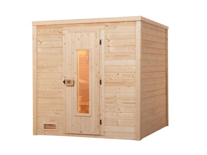 Weka Premium-Massivholzsauna 45 mm Bergen 1,8 HT