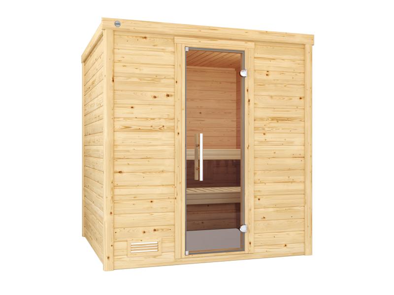 Weka Premium-Massivholzsauna 45 mm Bergen 1,8 GT
