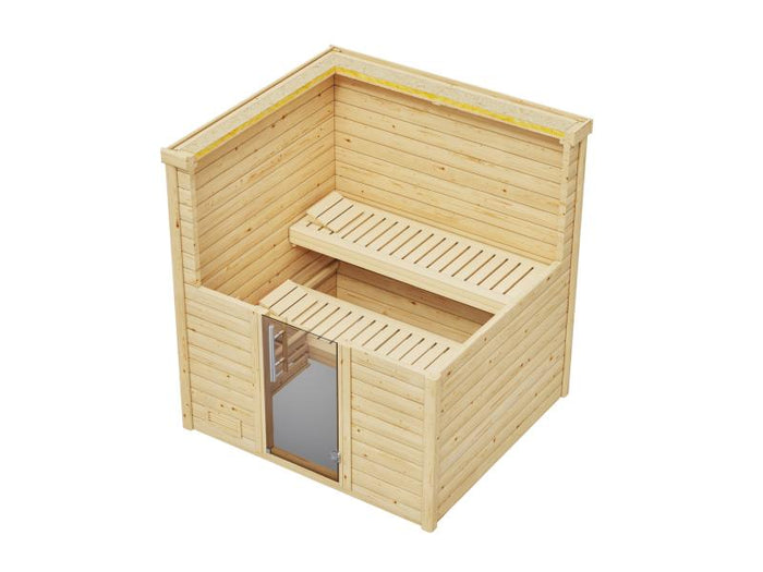 Weka Premium-Massivholzsauna 45 mm Bergen 1,8 GT