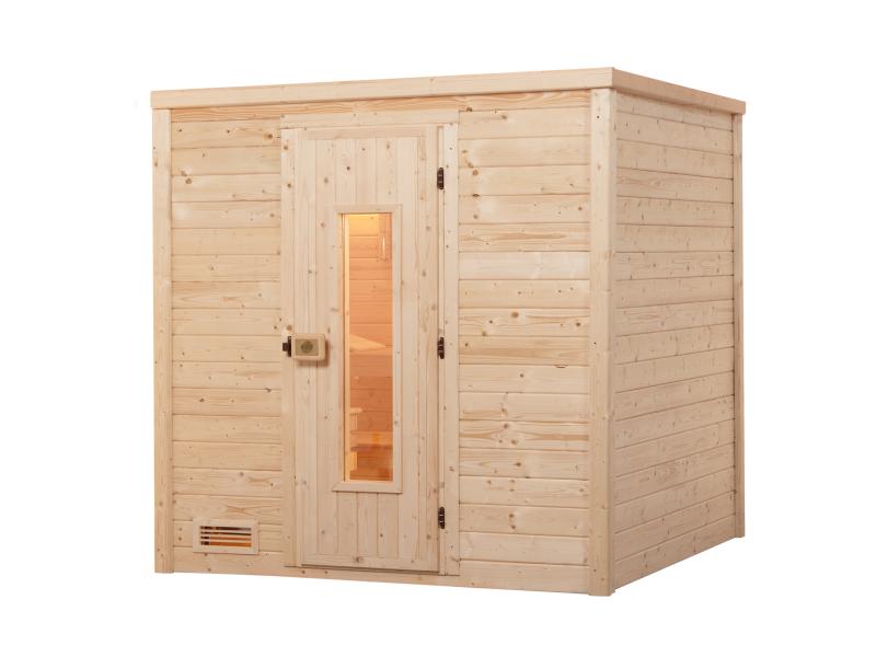 Weka Premium-Massivholzsauna 45 mm Bergen 2 HT ohne Ofen