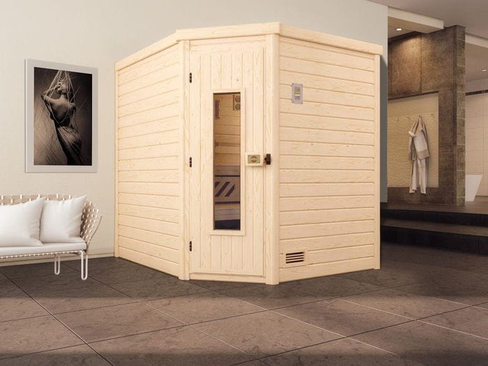 Weka Premium-Massivholzsauna 45 mm Turku 2 HT