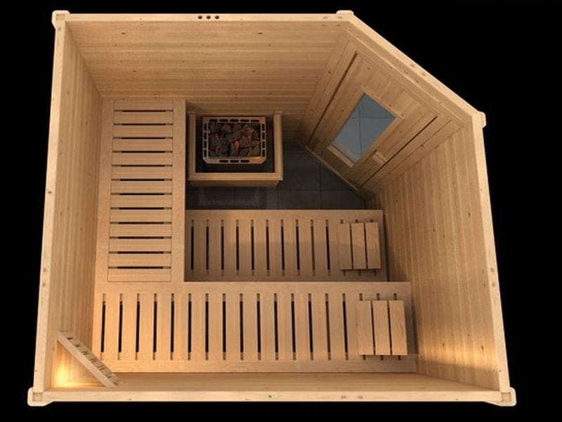 Weka Premium-Massivholzsauna 45 mm Turku 2 HT