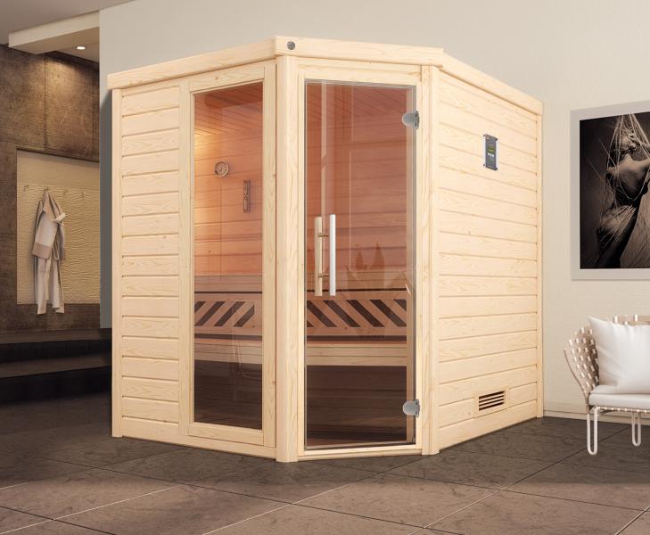 Weka Premium-Massivholzsauna 45 mm Turku 2 GTF