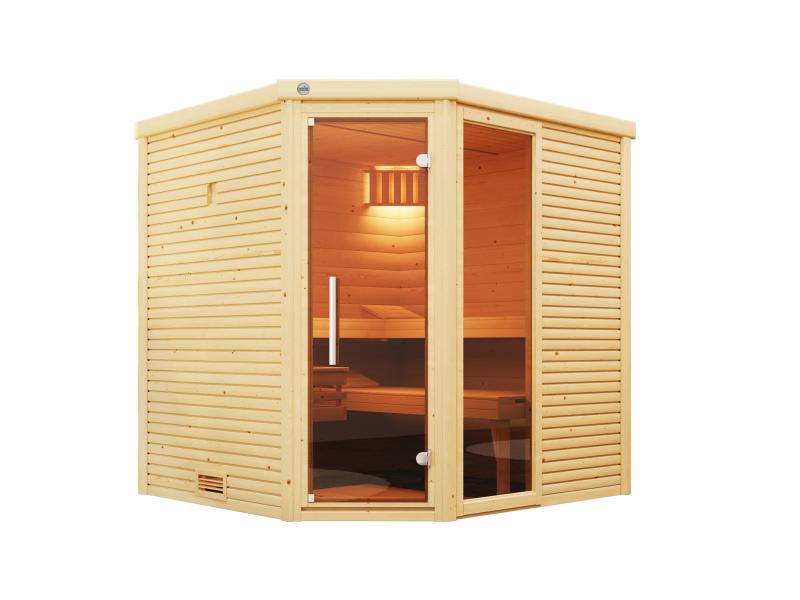 Weka Premium Massivholzsauna Cubilis 2 GTF - inklusive Montage und Lieferung