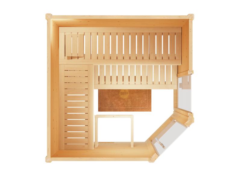 Weka Premium Massivholzsauna Cubilis 2 GTF - inklusive Montage und Lieferung