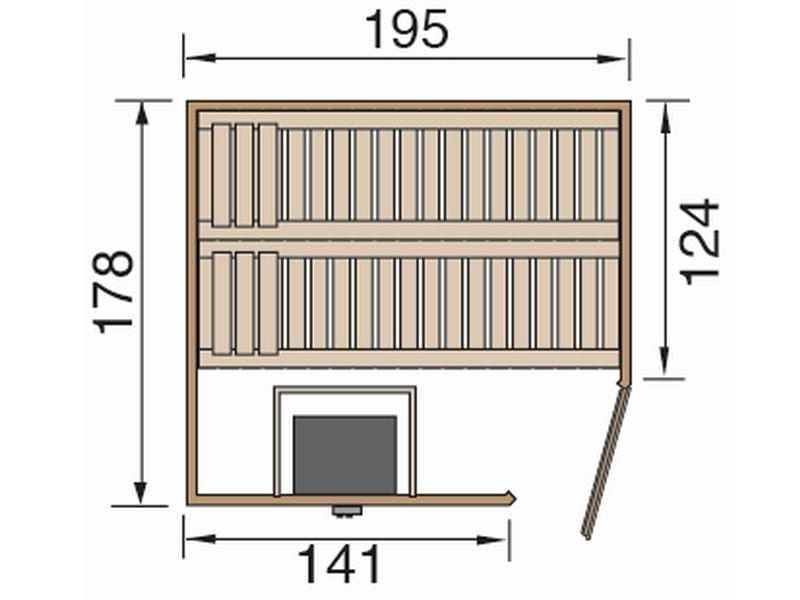 Weka Premium-Massivholzsauna Turku 1 GT Sparset 1 inkl. 7,5 kW Sauna-Ofen